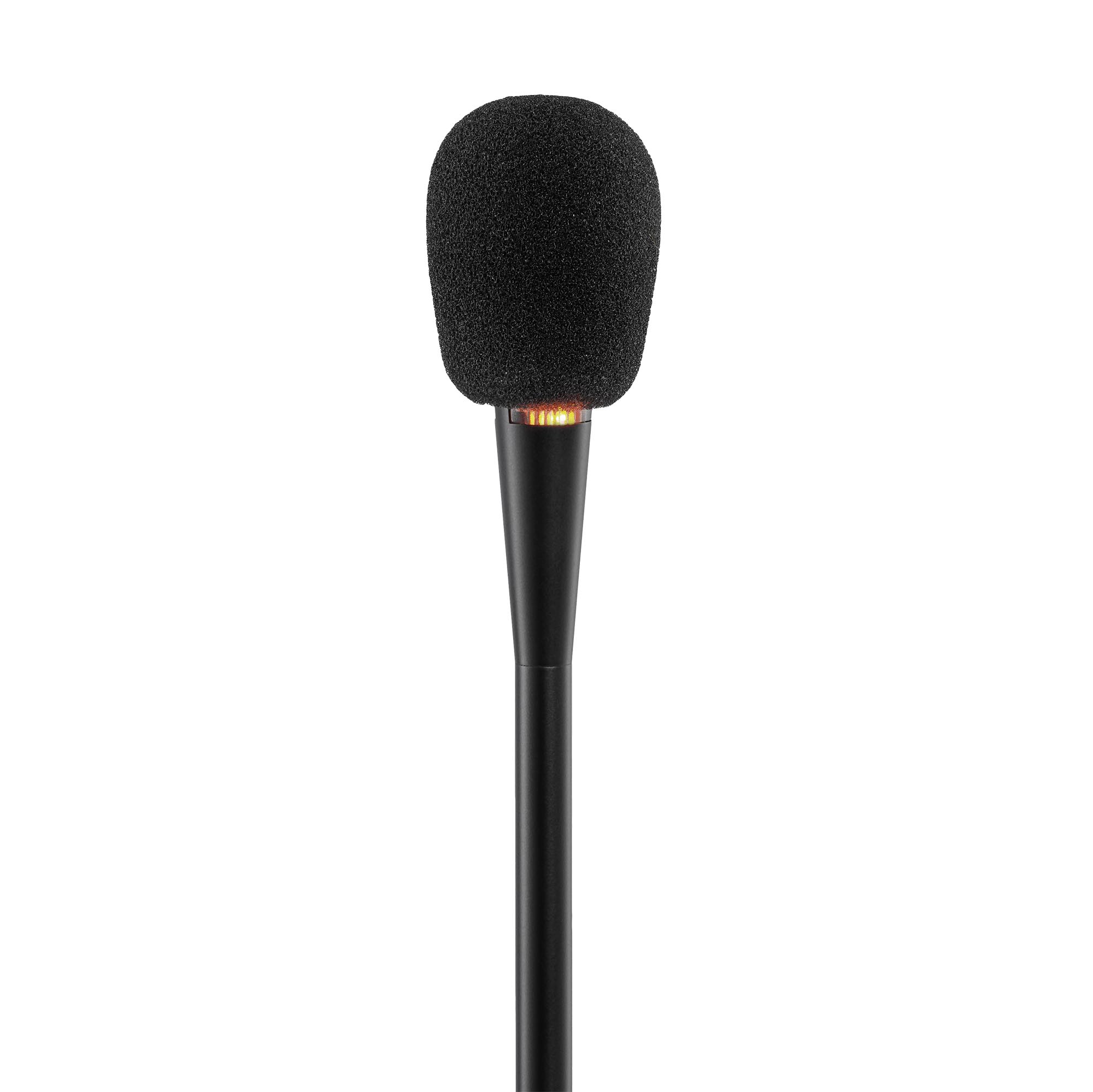 Microfone Gooseneck 45cm com anel luminoso, XLR 3P