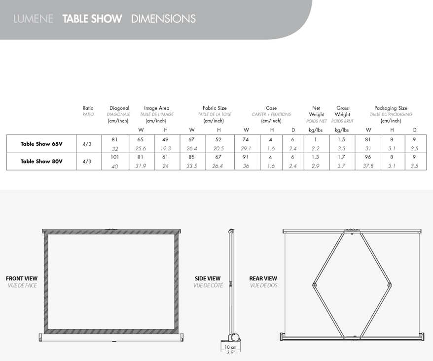Table Show (4:3) 65x49cm