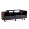 Hi-Fi Furniture - Oslo 1600 Vinyl - Black / Walnut